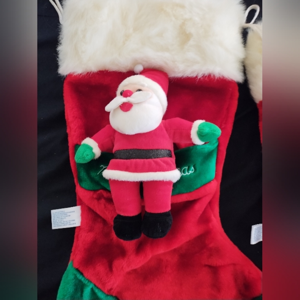 3 Vintage 1990s Quality JC Penny's Christmas Collection Plush Attached - Picture 4 of 12